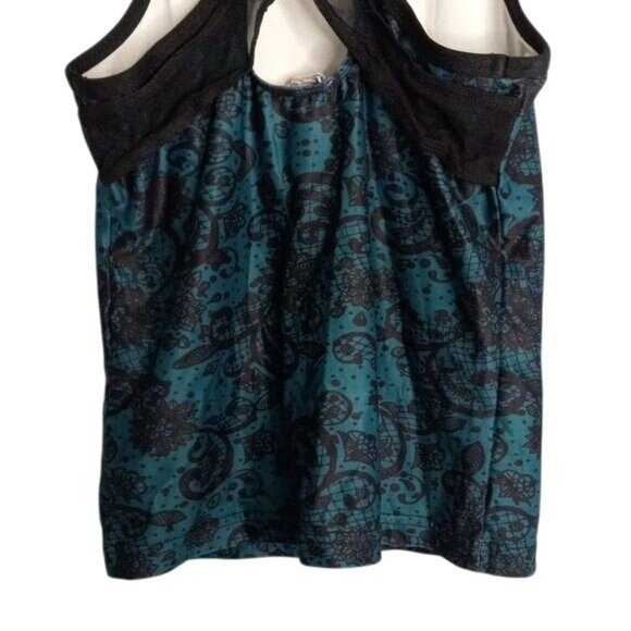 Rebel Athletic Large Youth CF Sleeveless Tank Top Racerback Mesh Paisley Gym - Picture 6 of 11